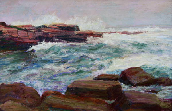 Maine Motion, pastel painting by Joe Baker